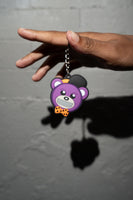 Purple Skater Bear Key Chain