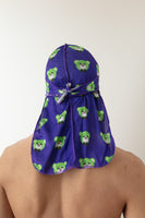 Purple Lightning Green Bear Silky Durag (Collectors Item)