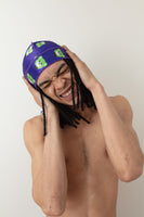 Purple Lightning Green Bear Silky Durag (Collectors Item)