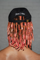 Black Distressed Cheetah Bear Hat