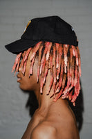 Black Distressed Cheetah Bear Hat