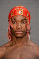 Orange Cheetah Bear Silky Durag