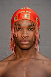 Orange Cheetah Bear Silky Durag